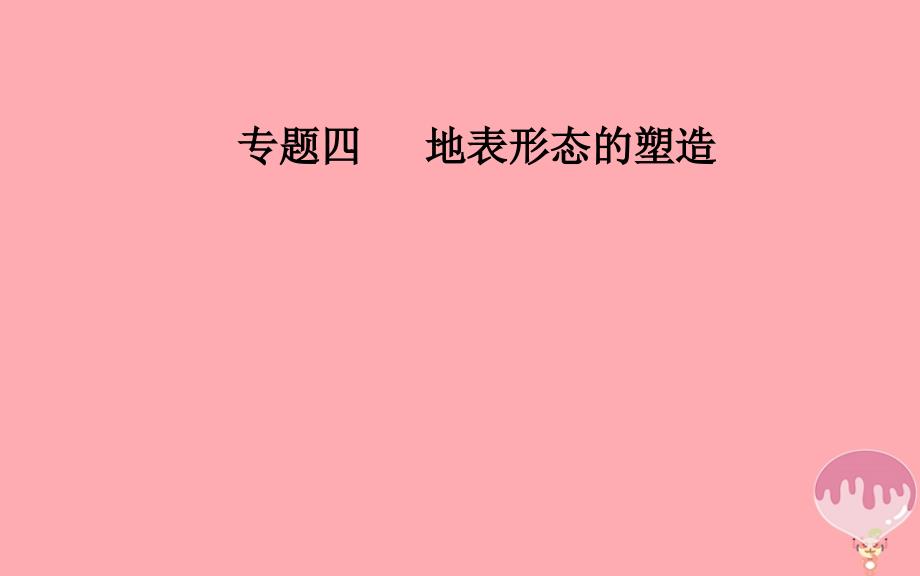 2018年高考地理二轮复习 专题四 考点3 外力作用与地貌课件 新人教版_第1页