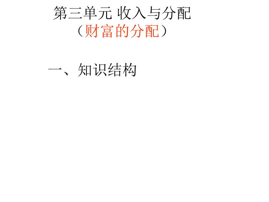 必修1第三单元收入与分配知识分享_第1页