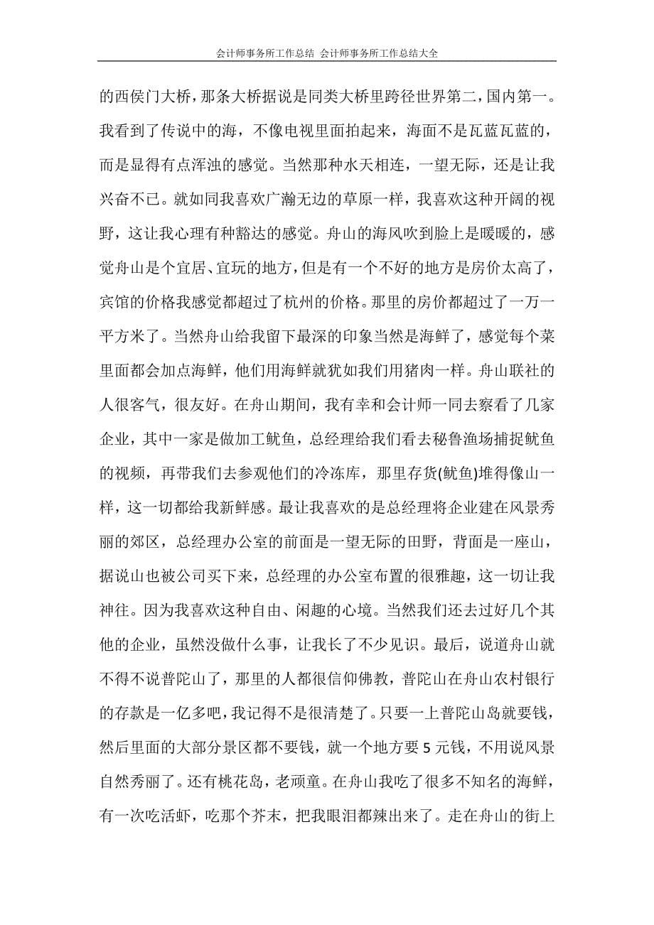 会计师事务所工作总结 会计师事务所工作总结大全_第5页