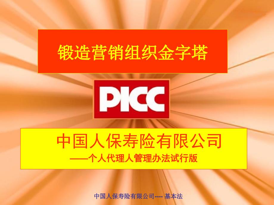 PICC公司基本法316业务员宣导版资料教程_第1页