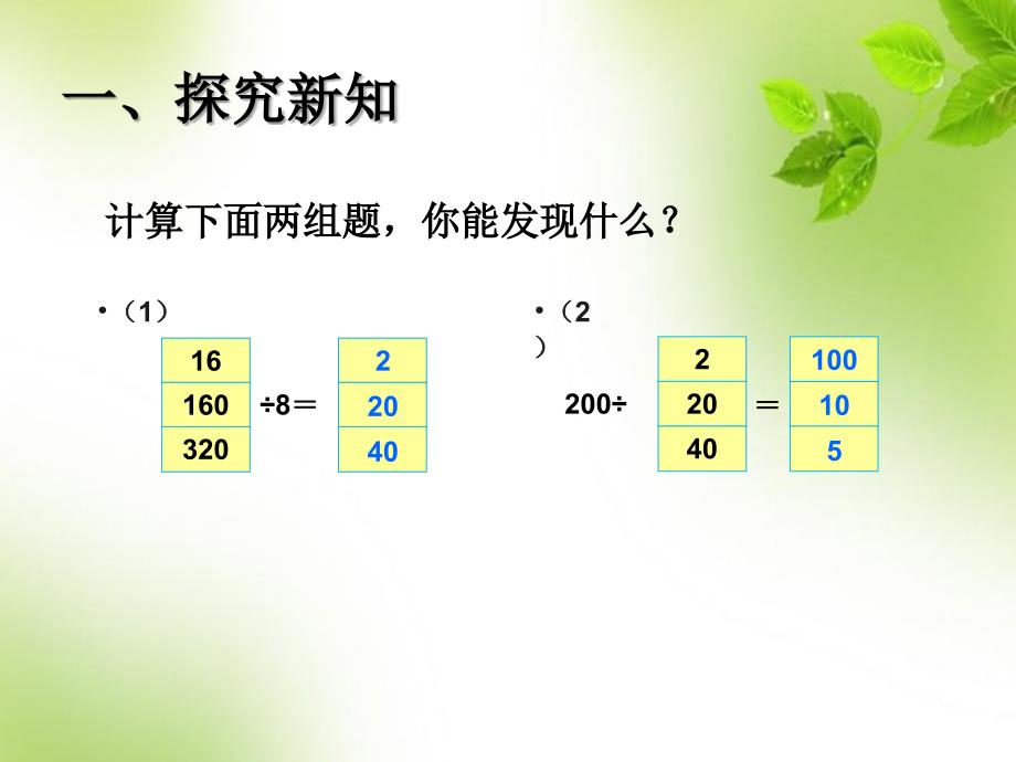 最新人教版四年级上册数学 第六单元商的变化规律精品课件_第2页