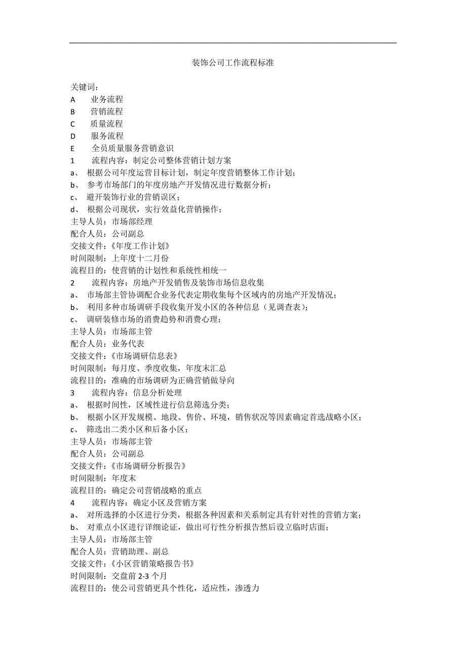 装饰公司管理系统工作流程实用标准_第1页