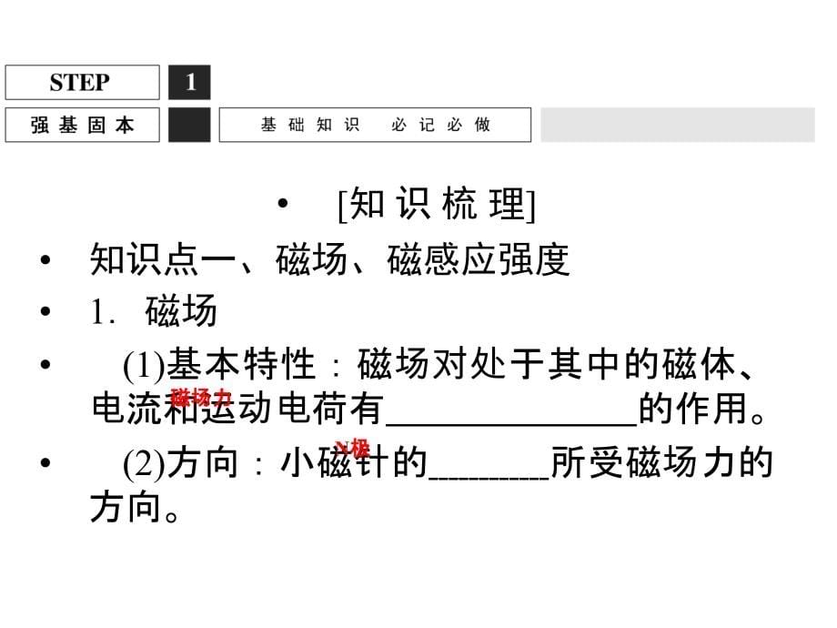 高考物理江苏专用大一轮复习精讲课件第八章磁场1_第5页