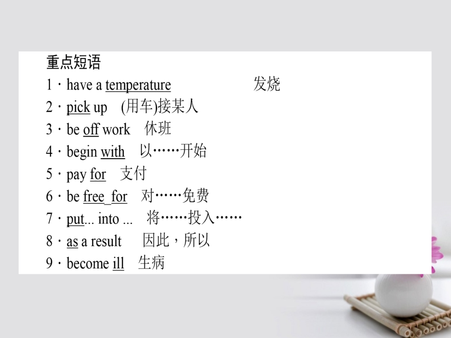 2017秋高中英语 Module 1 Our Body and Healthy Habits Section Ⅲ Integrating Skills Cultural Corner课件 外研版必修2_第3页