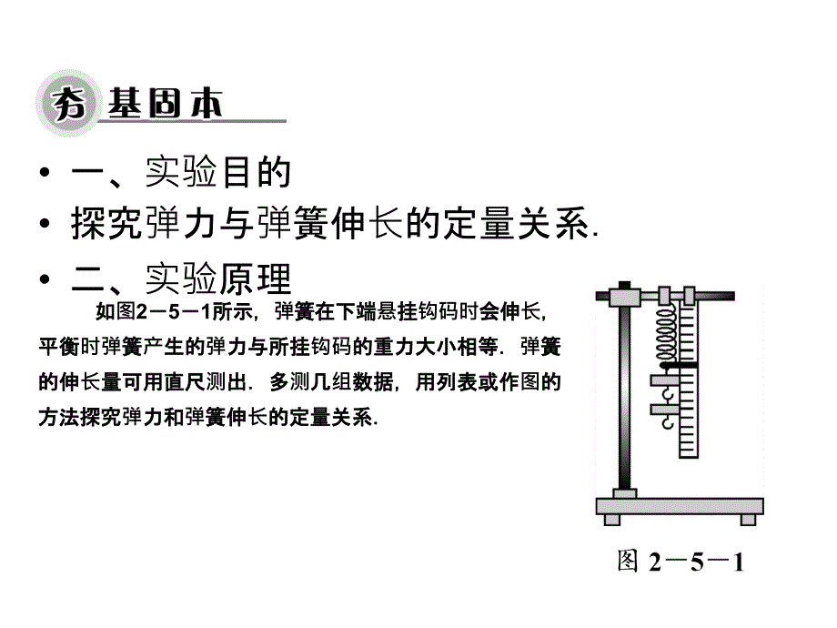 高考物理大一轮复习课件第2章第5讲实验二探究弹力和弹簧伸长的关系_第3页