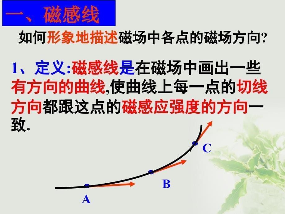 湖北省丹江口市高中物理 第三章 磁场 3.3 几种常见的磁场（1）课件 新人教版选修3-1_第5页