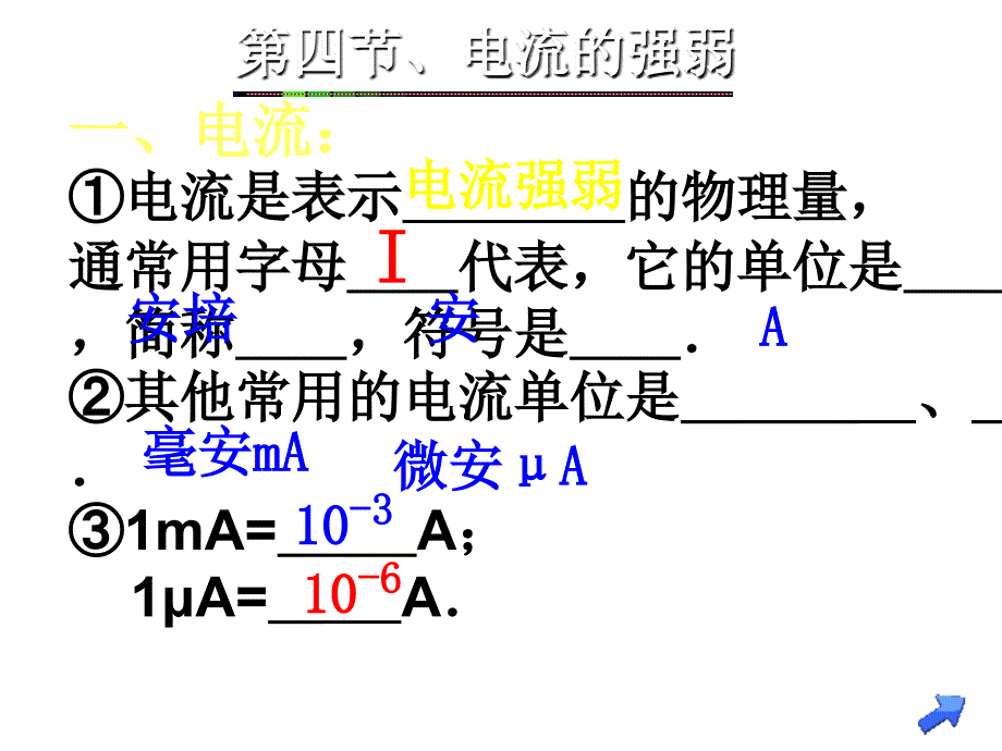 (课堂教学课件）人教版八年级上册物理电流的强弱_第4页