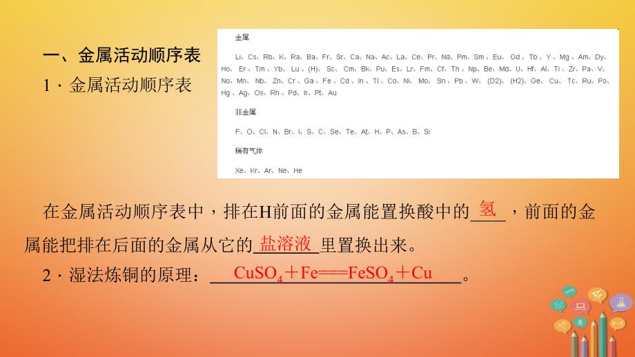 2017年秋九年级科学上册 2.2 金属的化学性质 课时2 金属的活动顺序习题课件 （新版）浙教版_第2页