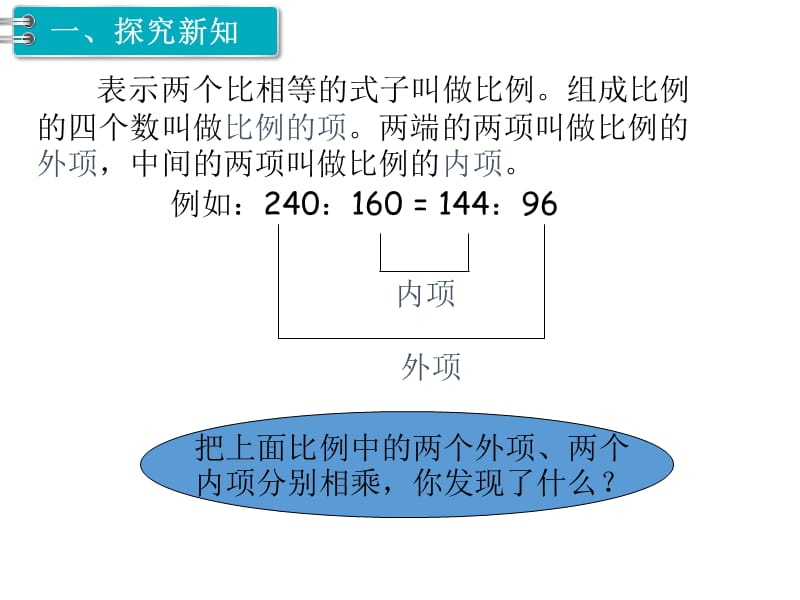 最新冀教版六年级上册数学精品课件第4课时比例的基本性质_第2页