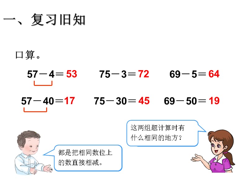 (课堂教学课件）部编版语文课件6.5两位数减一位数（退位）_第2页