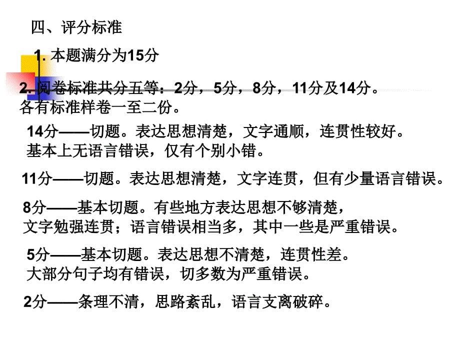 四六级作文评分标准和范文课件_第5页