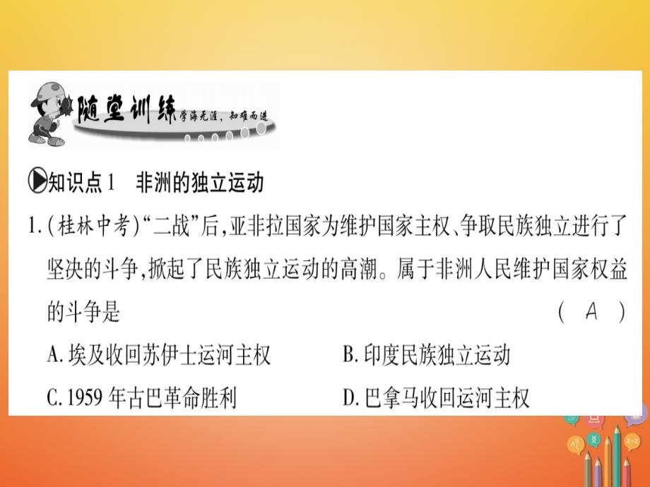 （广西专用）2018届九年级历史下册 第15课 非洲独立运动和拉美国家维护国家权益的斗争课件 岳麓版_第4页