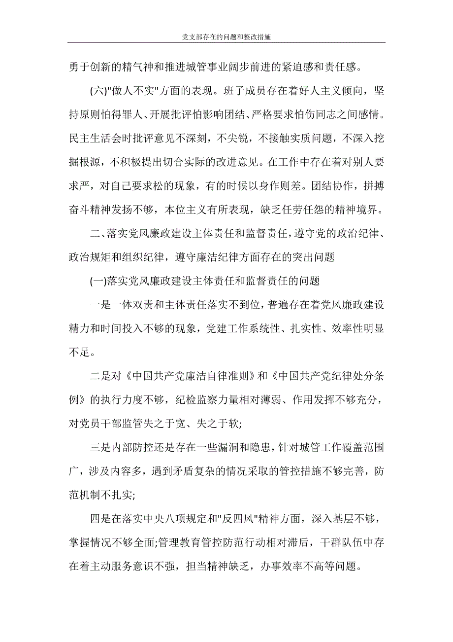 党团范文 党支部存在的问题和整改措施_第3页