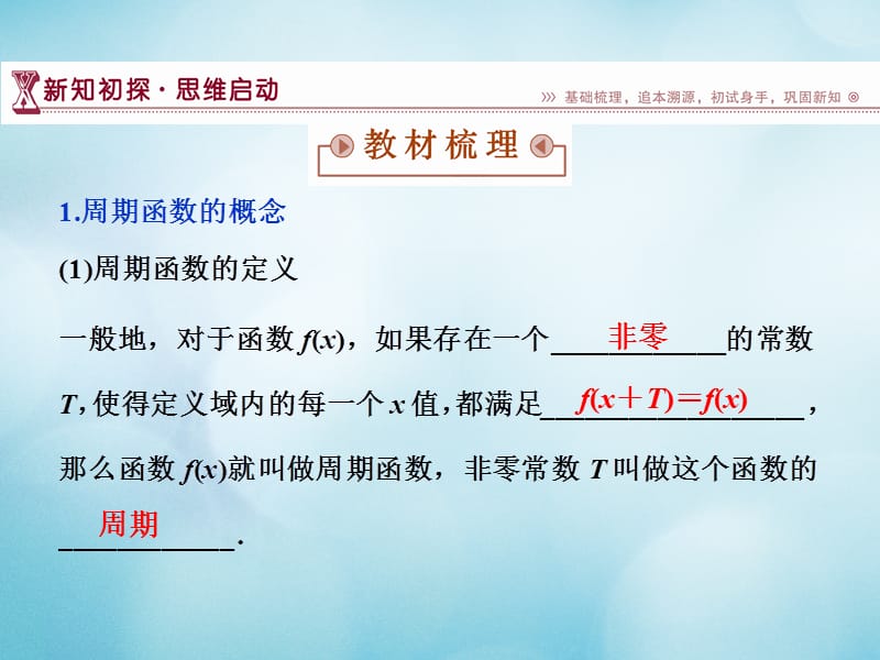 2016-2017年高中数学 第一章 三角函数 1.3 三角函数的图象和性质 1.3.1 三角函数的周期性课件 苏教版必修4_第4页