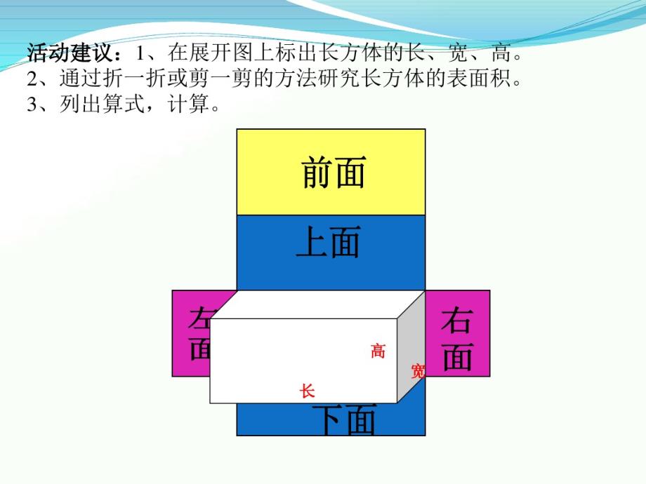 2020年五年级下册数学课件-1.2《长方体和正方体的表面积》｜北京版(共11张PPT)_第2页