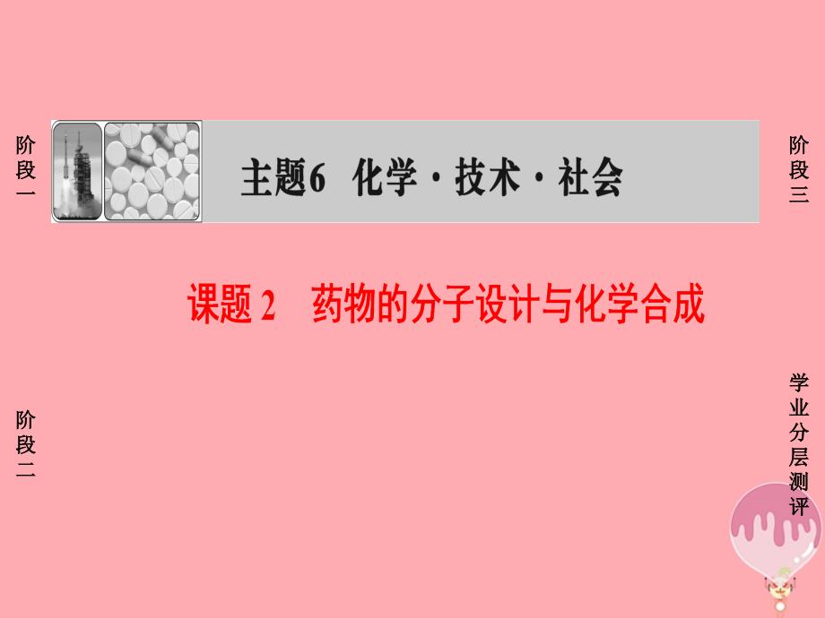 2017-2018学年高中化学 主题6 化学&ampamp;#8226;技术&ampamp;#8226;社会 课题2 药物的分子设计与化学合成课件 鲁科版选修2_第1页