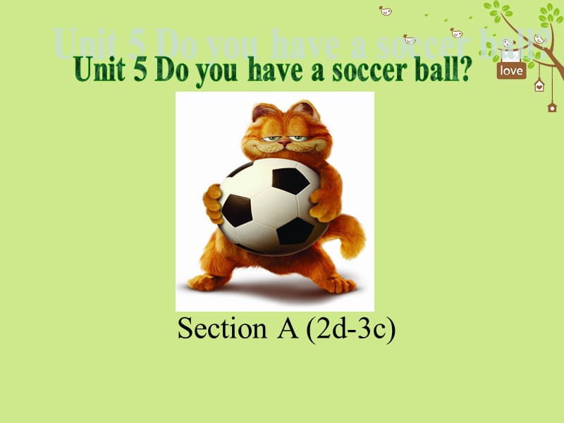 2017-2018学年七年级英语上册 Unit 5 Do you have a soccer ball Section A（第2课时）课件 （新版）人教新目标版_第1页