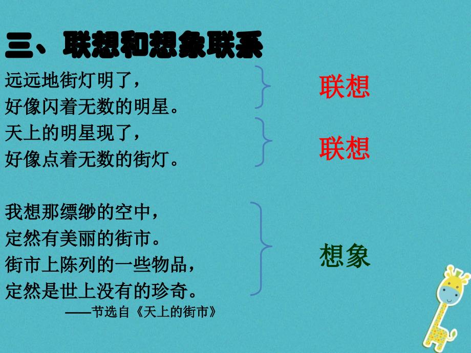 2017七年级语文上册 第六单元 作文训练 发挥联想和想象课件 新人教版_第4页