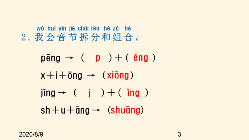 最新部编版小学一年级上册语文汉语拼音13 ang eng ing ong习题（课后练习）_第3页