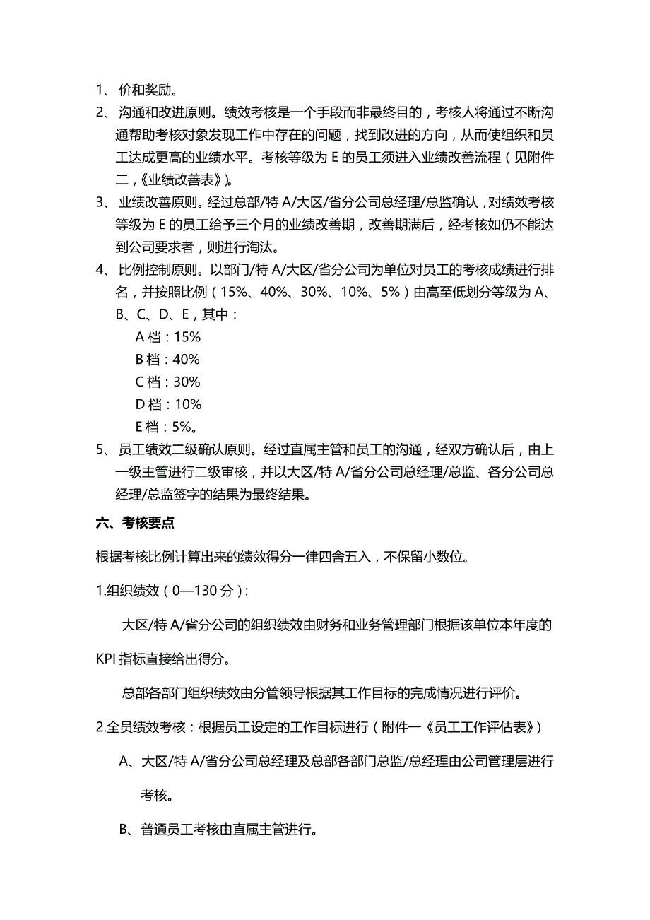 (品质）（奖罚制度）中国某某通信有限公司绩效考核办法品质_第2页