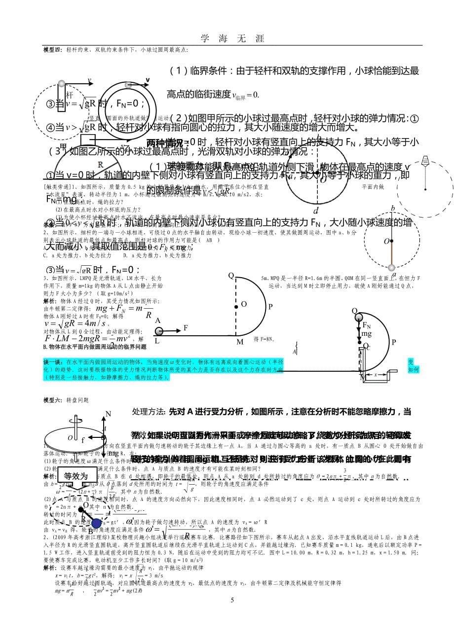 高中物理必修二知识点总结及典型题解析（2020年九月整理）.doc_第5页