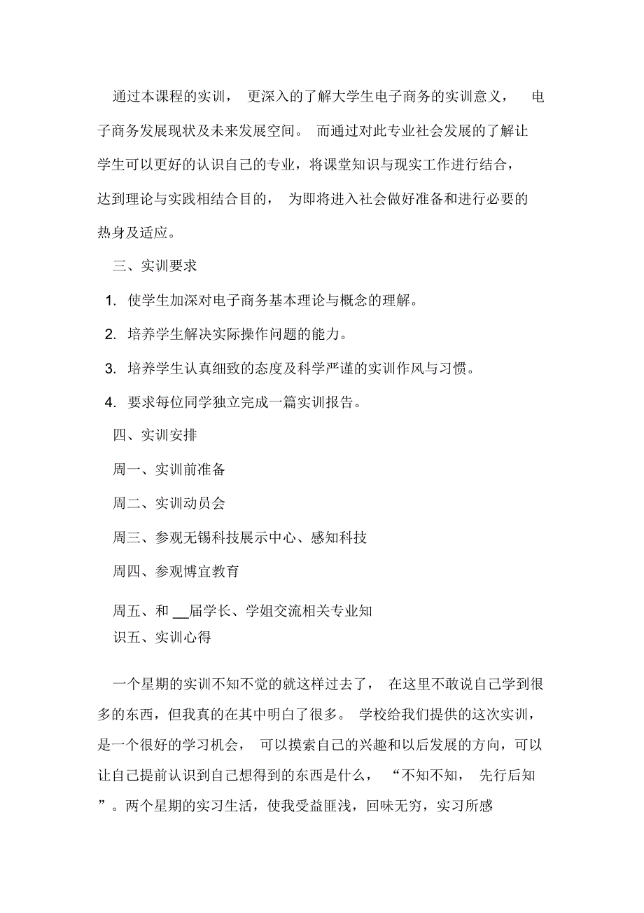 电子商务实训实习报告范文_第4页