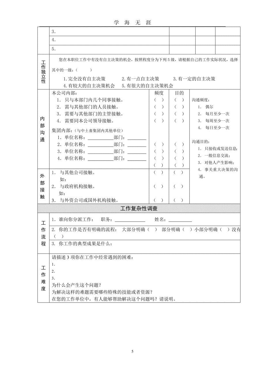 工作分析访谈提纲（2020年九月整理）.doc_第5页