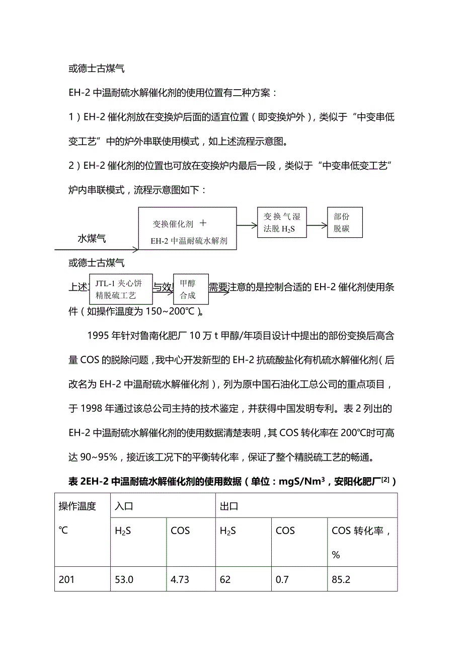 (2020年){生产管理知识}精脱硫技术与甲醇催化剂的寿命生产强度_第4页