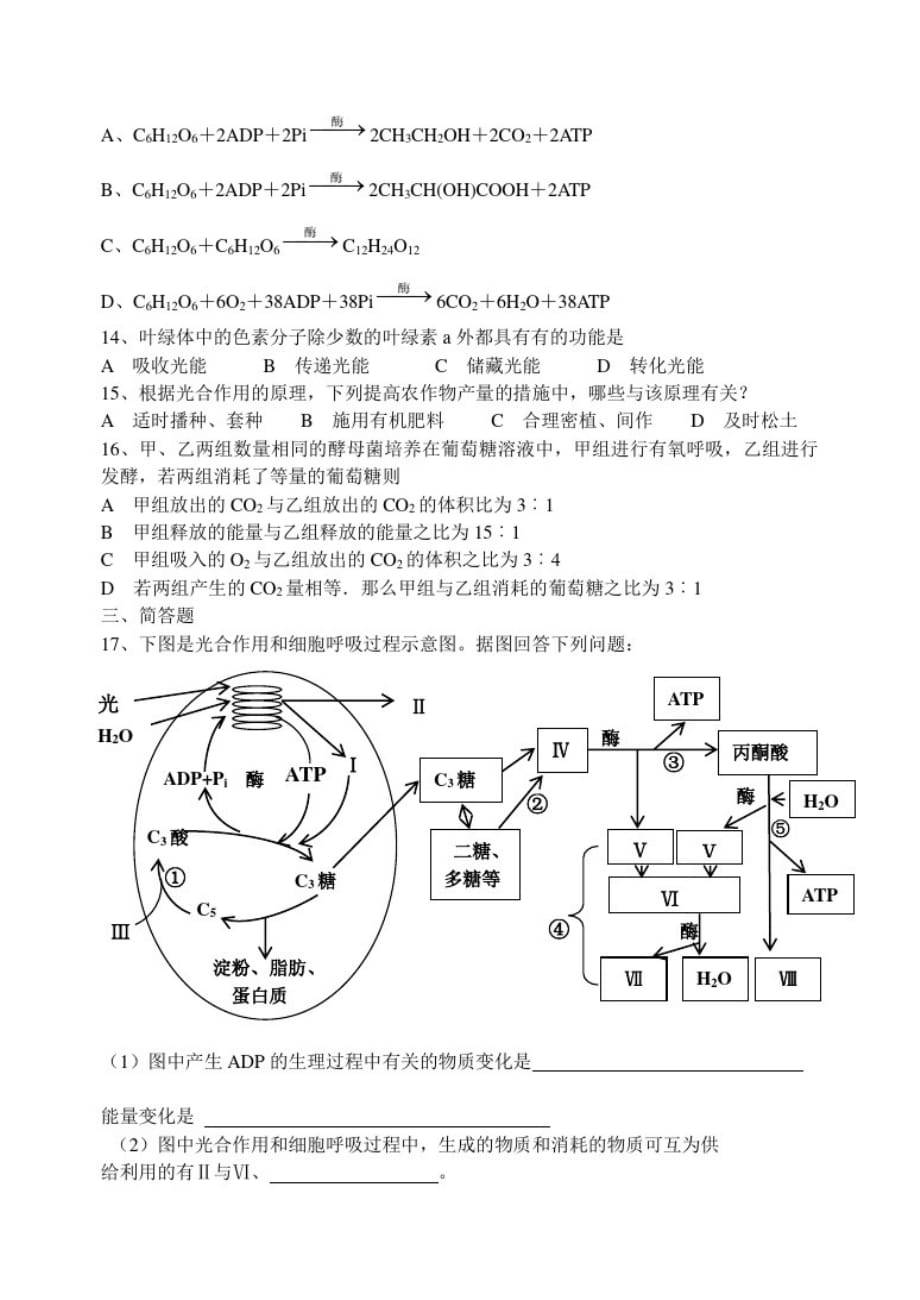 届高三生物练习[整理]_第4页