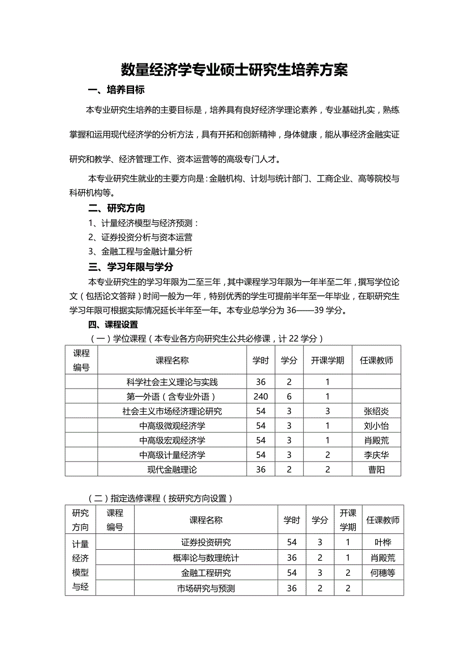 (2020年){财务管理财务知识}数量经济学专业硕士培养方案西方经济学专业硕士研究_第2页