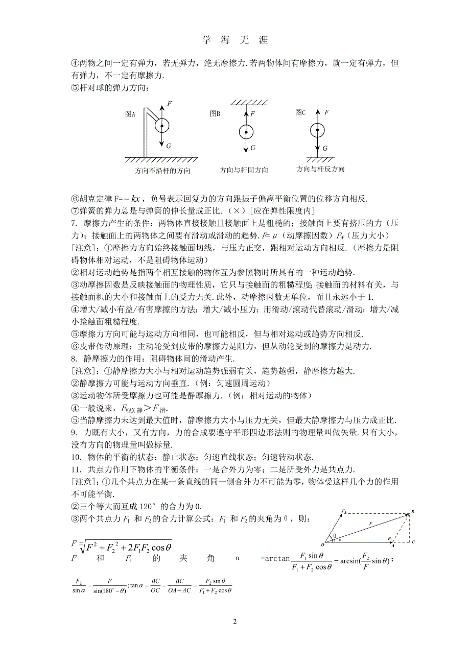 高中物理知识点大全（2020年九月整理）.doc_第2页