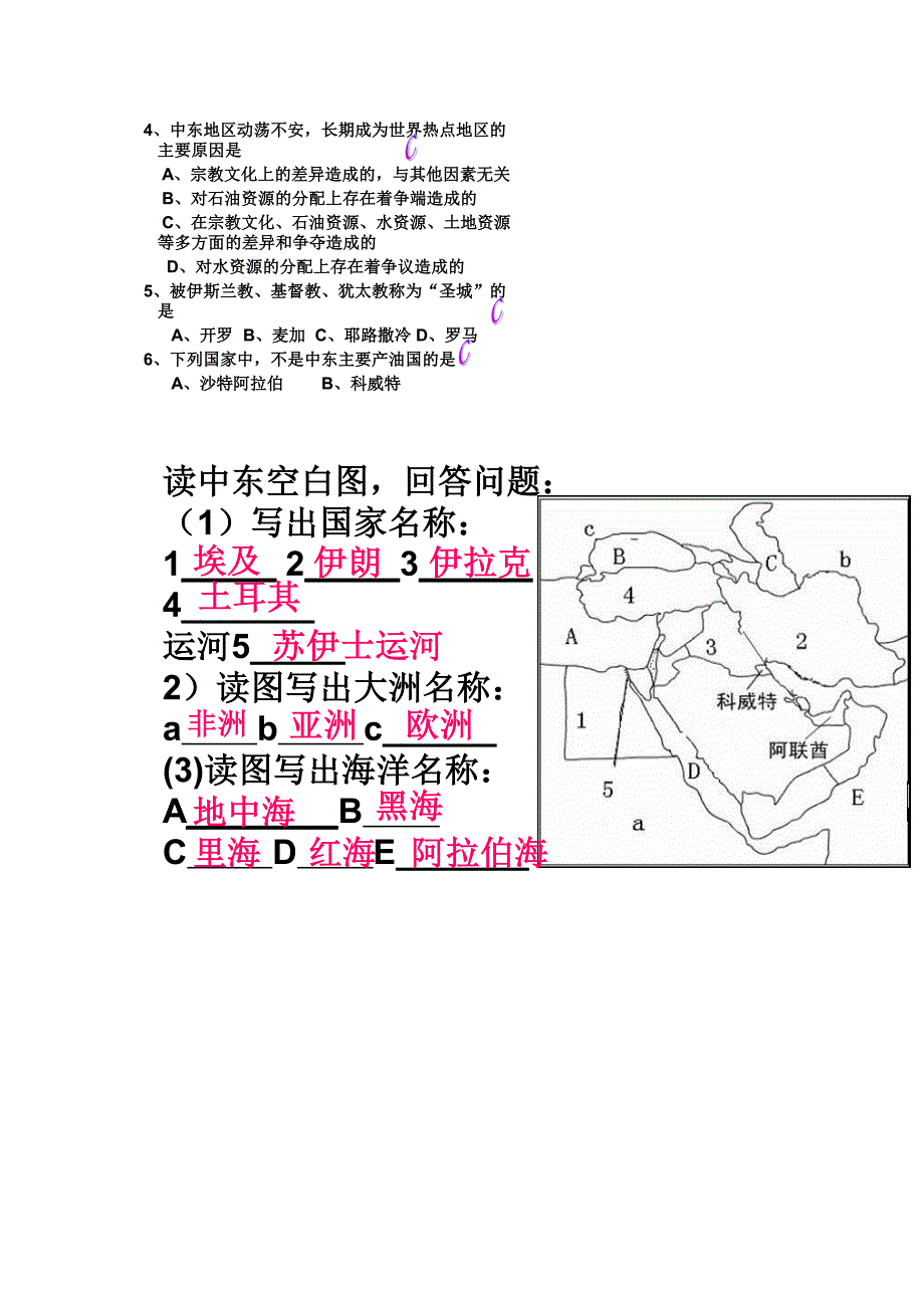 七年级下册地理复习专题汇总2_第2页