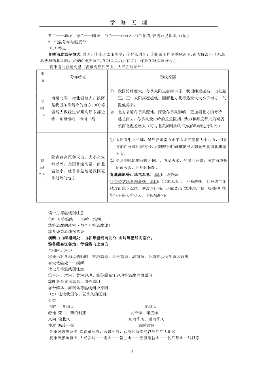 高中区域地理中国地理重点知识点（2020年九月整理）.doc_第4页