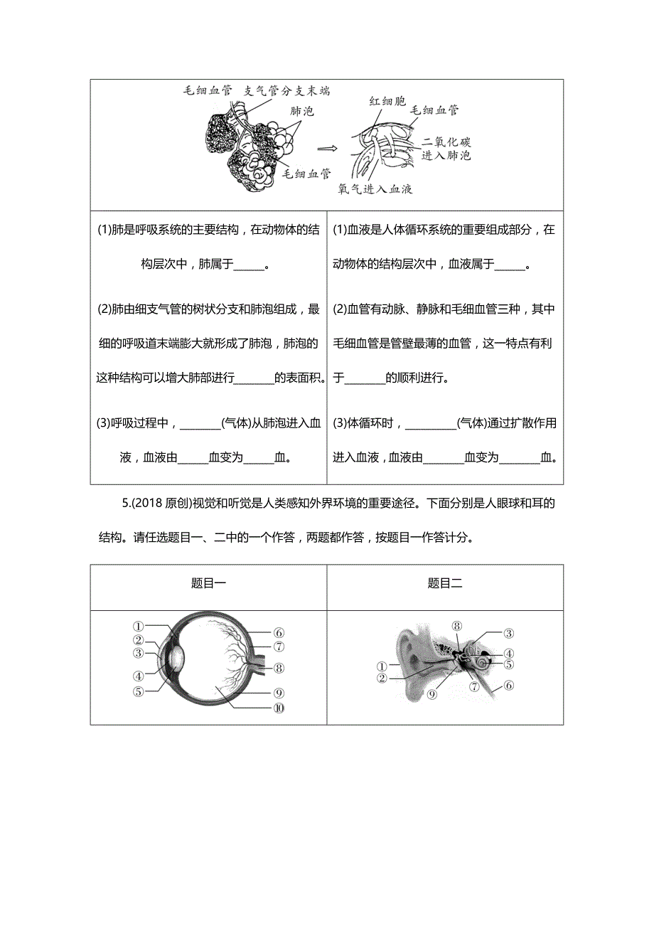 2018年北京中考生物总复习考点突破精练常考题型研究题型二　选做题_第4页