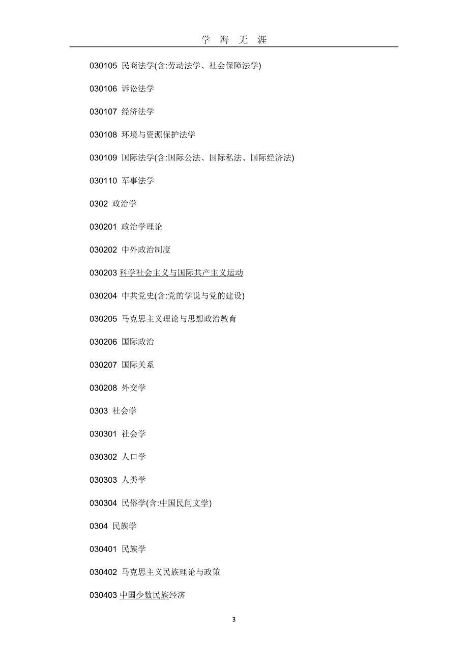 大学专业目录大全（2020年九月整理）.doc_第3页