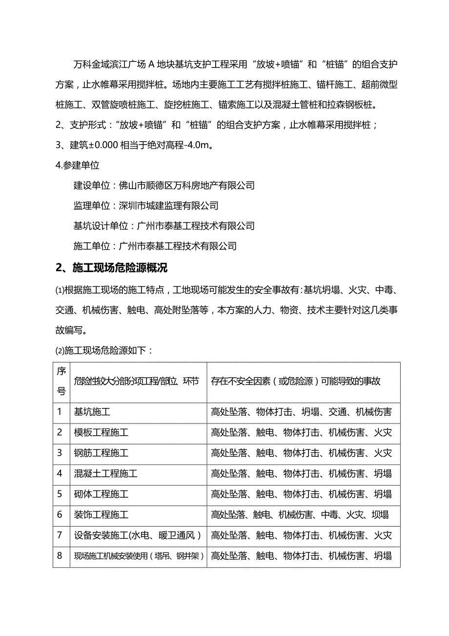 (2020年){生产管理知识}基坑支护安全生产文明施工专项方案_第4页