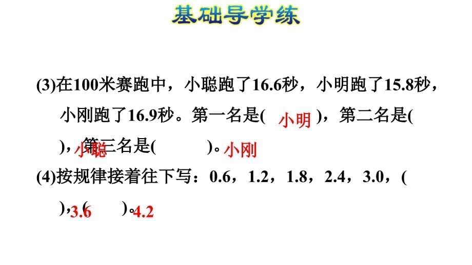 人教版三年级下册数学数与代数(二)——两位数乘法、小数与搭配_第5页