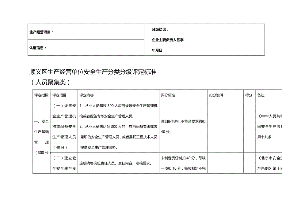 (2020年){安全生产管理}顺义区生产经营单位安全生产分类分级汇总表人员聚集类_第3页