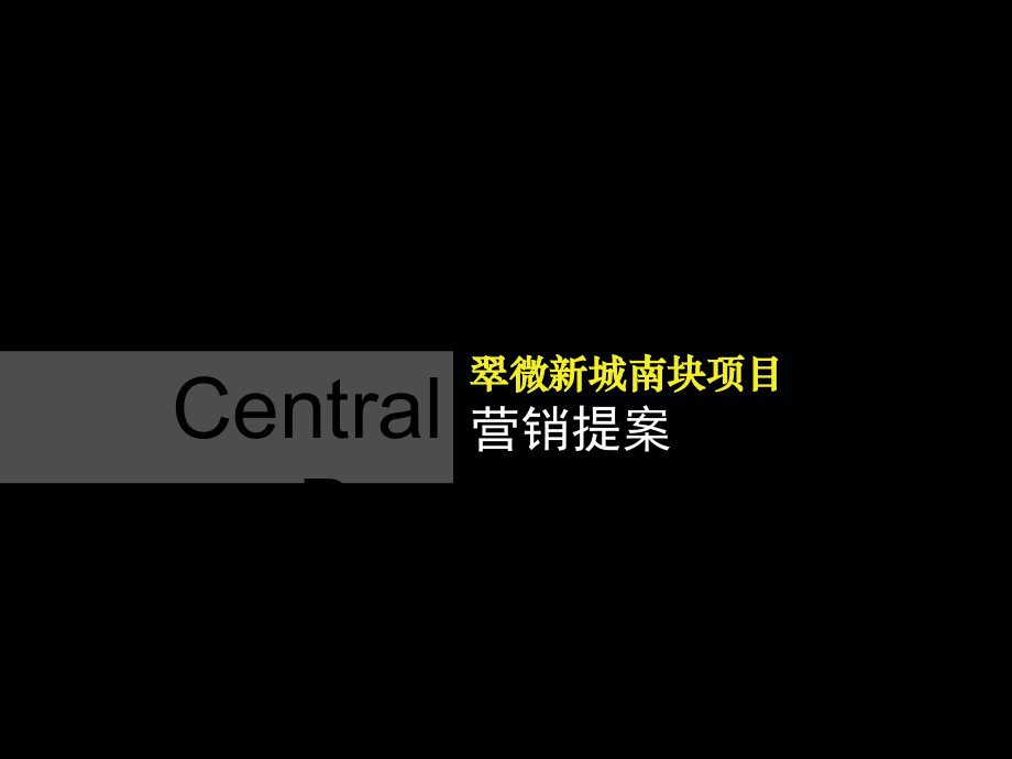 上海翠微新城南块项目营销提案演示教学_第1页