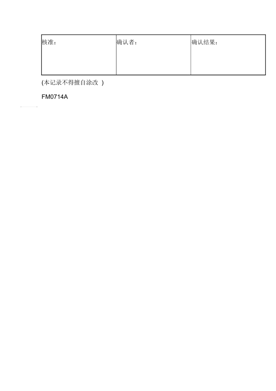 ○○股份有限公司材料规格确认表_第2页