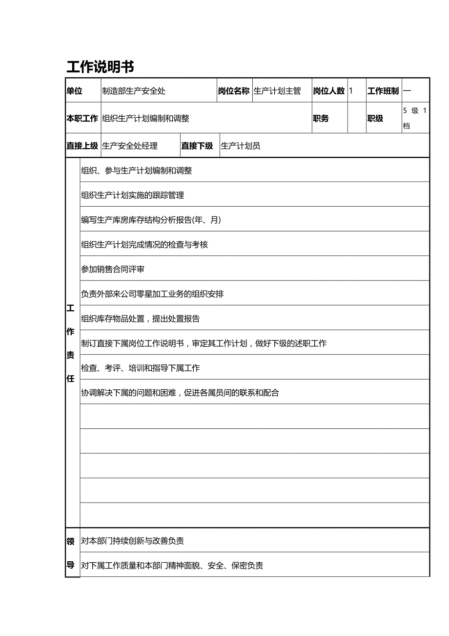 (2020年){安全生产管理}生产安全处工作说明书_第3页