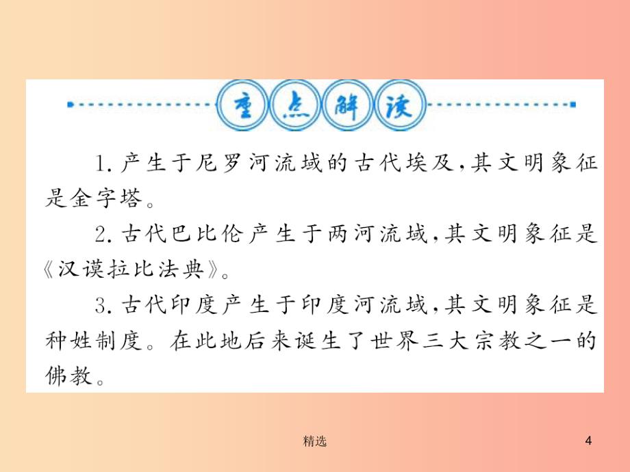 201X年秋九年级历史上册 第1单元 古代亚非文明整理与复习习题课件 新人教版_第4页