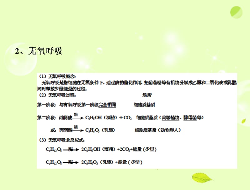 高中生物 专题三 考点16 细胞呼吸学业水平测试复习课件 新人教版_第4页