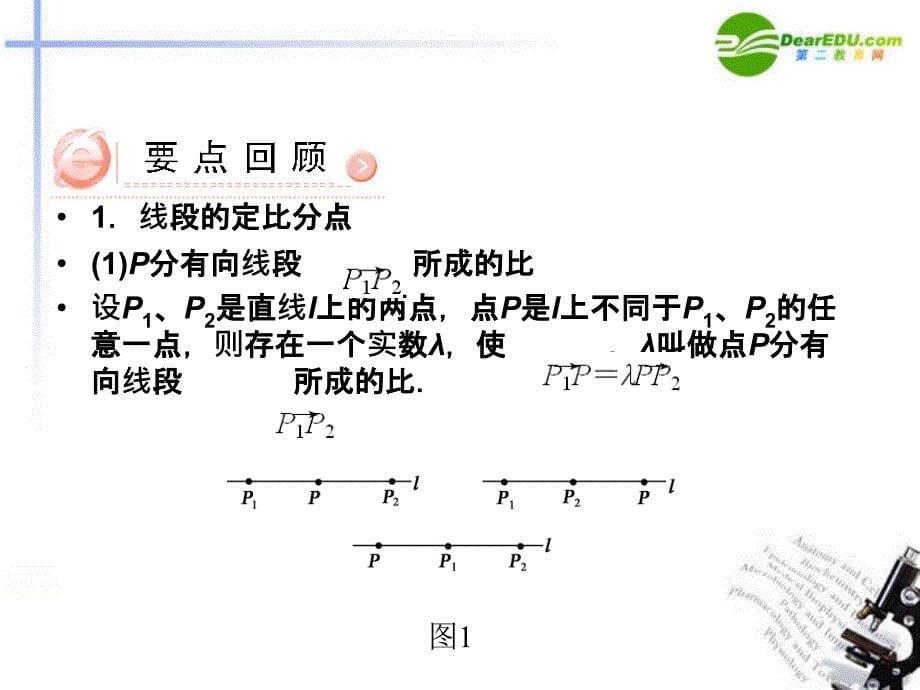 高考数学第一轮复习 各个知识点攻破5-4 线段的定比分点与平移课件 新人教B版_第5页