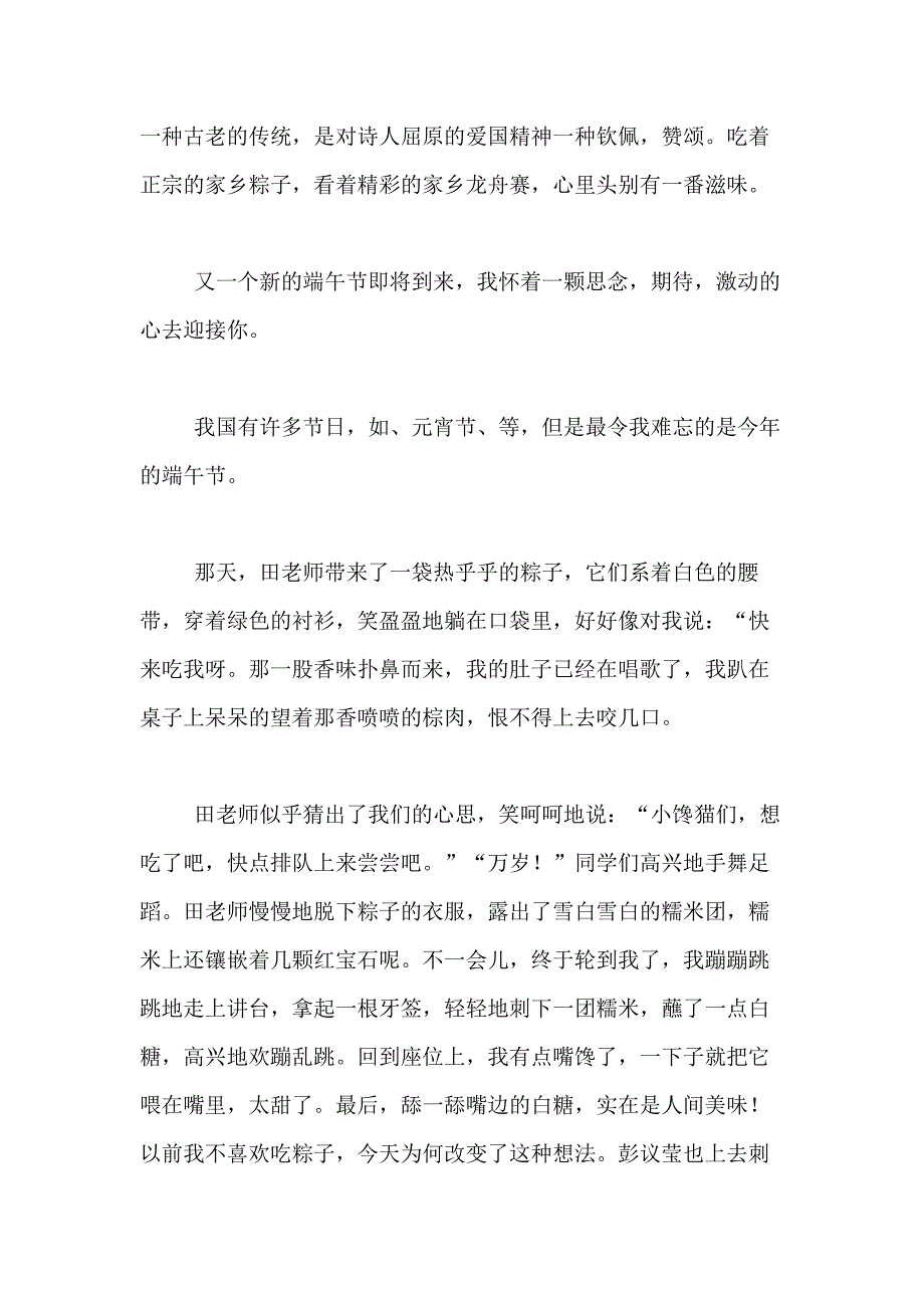 2021年实用的端午节的作文700字合集9篇_第3页