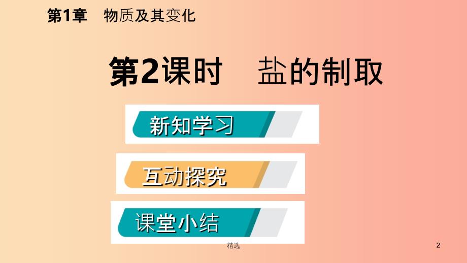 201X年秋九年级科学上册第1章物质及其变化第6节几种重要的盐第2课时盐的制任件新版浙教版_第2页