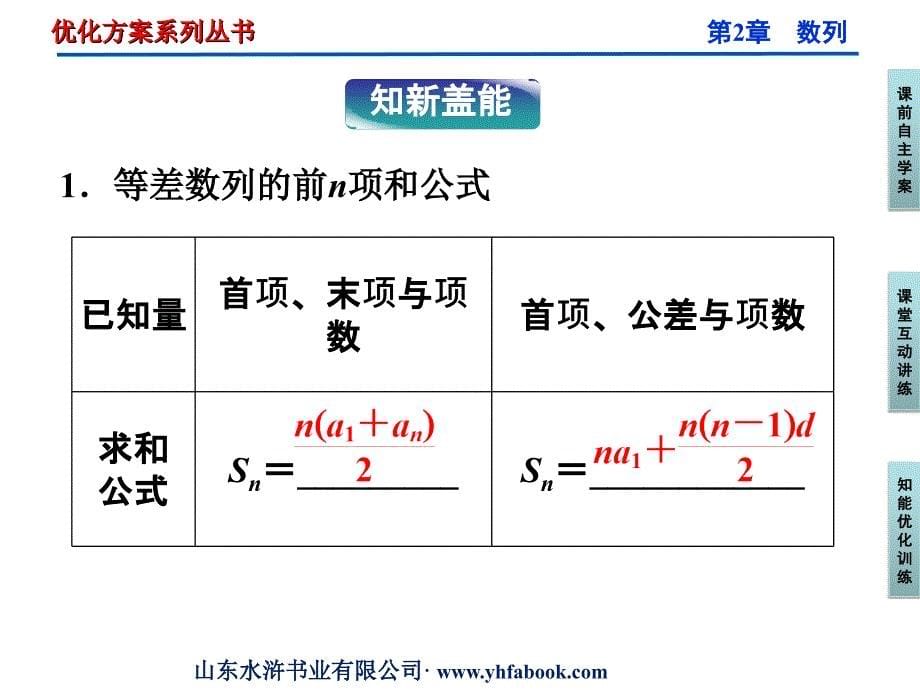 高中数学 第2章2.3等差数列的前n项和课件 新人教A版必修5_第5页