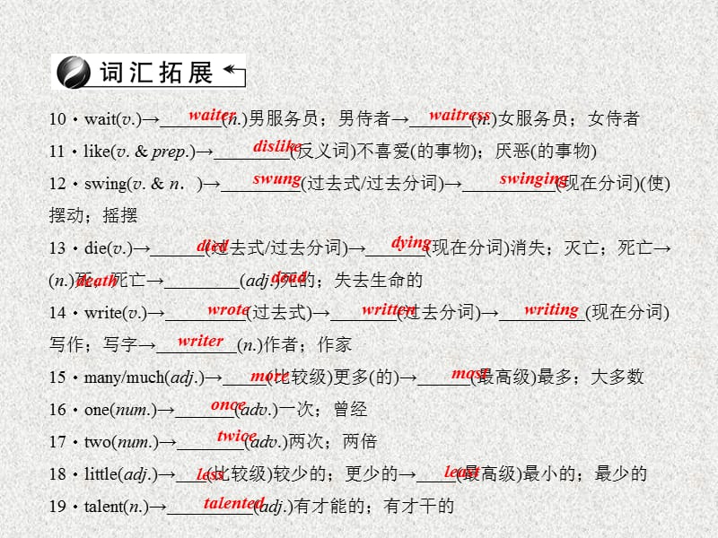 英语复习课本知识聚焦课件：第6讲 八年级(上)Units1-3_第4页