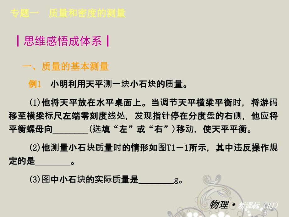 九级物理 专题复习一-质量和密度的测量教材配套课件 人教新课标版_第2页