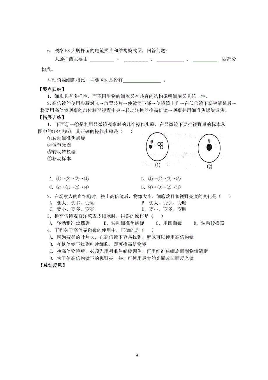 高一生物(必修1)学案(修订稿).doc_第4页